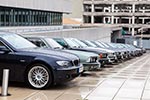 7-forum.com Jahrestreffen 2016 bei BMW in München: BMW 7er-Reihe auf der Rampe, vorne: BMW 740i (E65) von Karl ('wnyse1')