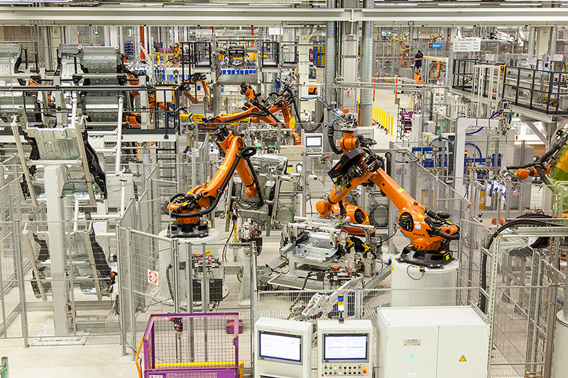 7-forum.com Jahrestreffen 2016, Besichtigung im BMW Werk Dingolfing: Karosseriewerk