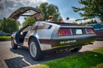 Rhein-Ruhr-Stammtisch im August 2017: DeLorean DMC-12, einst bekannt geworden durch die Film-Trilogie 'Zurück in die Zukunft'