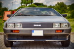 Rhein-Ruhr-Stammtisch im August 2017: DeLorean DMC-12, im Edelstahlkleid, unlackiert