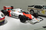 Porsche Museum in Stuttgart-Zuffenhausen, McLaren TAG MP 4/2 C Formel 1 (1986), 1.5 Liter 6-Zylinder Porschemotor mit 850 PS.