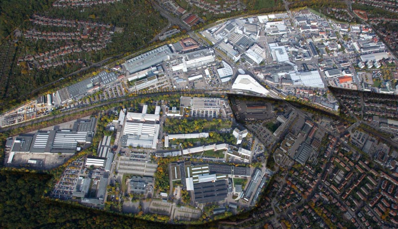 Luftaufnahme Porsche Zuffenhausen