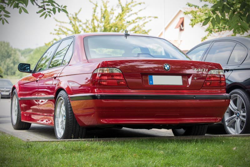 BMW 740i (E38) von J�rg ('Imola 2') beim 200. Rhein-Ruhr-Stammtisch in Castrop-Rauxel