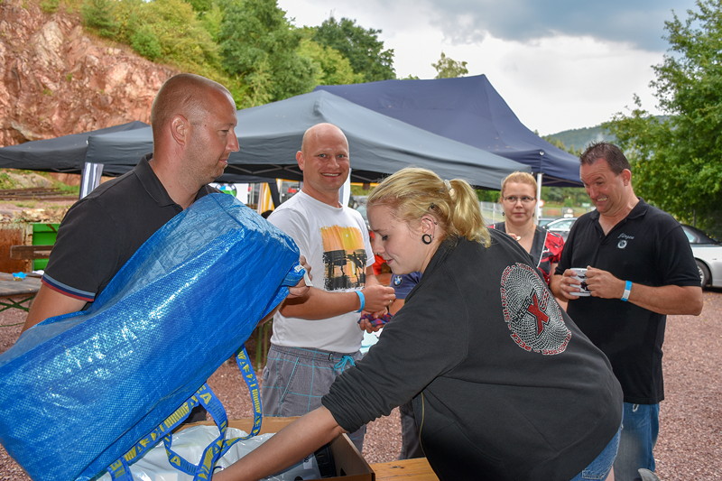 Grill-Stammtisch im Juli 2018: die Tombola-Preise - zu diesem Zeitpunkt noch unter Verschluss