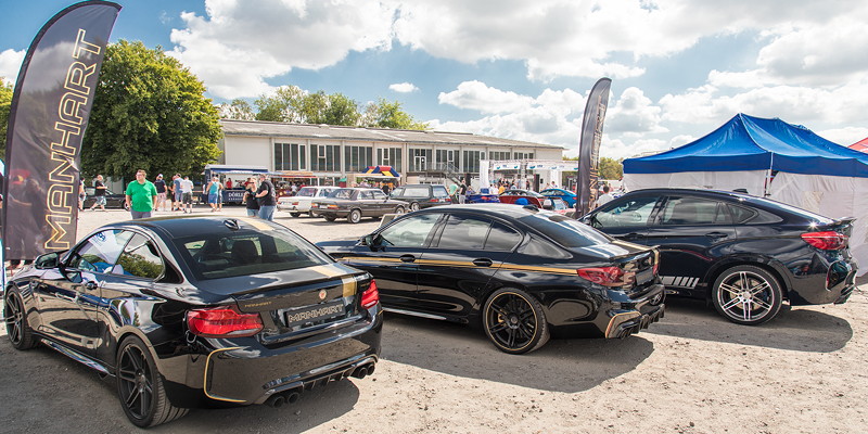 Manhart Performance mit drei Fahrzeugen als Aussteller auf der BMW Scene Show 2018.