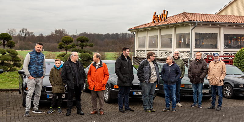 Neujahrs-Stammtisch 'Rhein-Ruhr' 2020: Teilnehmer auf dem Stammtisch-Parkplatz