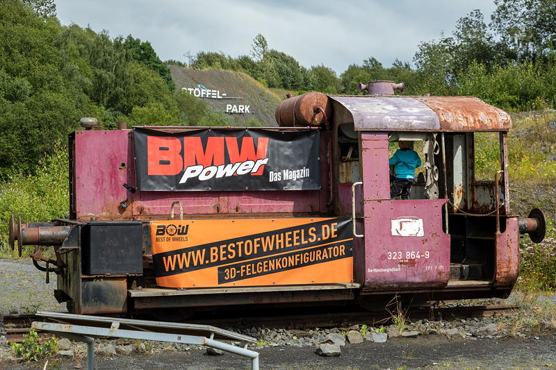 BMW Power Day 2021 in Enspel, alte Lok im Stffelpark.