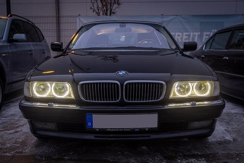Rhein-Ruhr-Stammtisch im Januar 2026: BMW 740iL (E38) mit nachger�steten Standlichtringen von Ralf ('RaBu63')