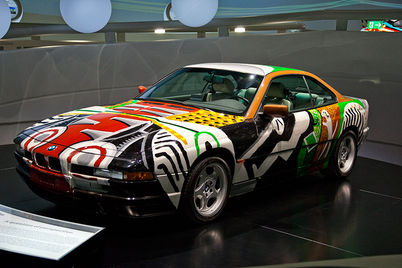 Foto Bmw 850 Csi Art Car Von David Hockney Im Bmw Museum