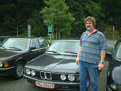 Michael Pütz mit seinem BMW 735iA (E23)