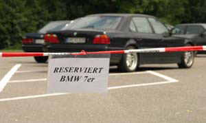 Parkplatz nur für 7er-BMW