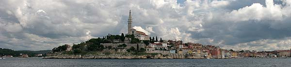 Blick auf die Stadt Rovinj in Istrien