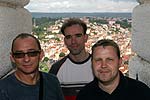 Michael ('virgo'), Matthias ('TheTwinS74') und Stefan ('Jippie') im Kirchtum Eufemija in Rovinj, 7-forum.com Sternfahrt 2006