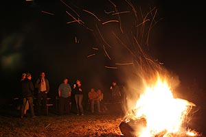 Grillparty mit Lagerfeuer am Samstag vor der Silberhochzeit in Damme