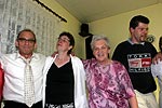 Michael, Rita, Elfriede und Sascha beim Sirtaki-Tanz