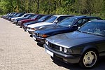 BMW 7er-Parade auf dem Herkules Parkplatz in Kassel