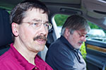 Ralf ('RS 744') und Eberhard ('EV 30') in Christians BMW 750Li (F02)