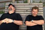 Volker ('CountZero') und Stefan ('Jippie') machten es sich am bequem - im Rahmen einer Ausfahrt zum Möhnesee im Juli 2011