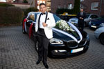 Giray ('BMW-Freak') vor seinem Hochzeitsauto BMW 730d (F01 LCI)