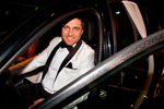 Giray ('BMW-Freak') durfte das Hochzeitsauto auch nochmal fahren, bevor das Brautpaar die Mega Star Halle betrat