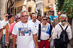 Stadtbesichtigung in Cannes, vorne Karl-Heinz ('Fuat') im Sternfahrt-Shirt