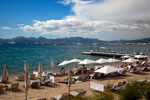 Privat-Strand vom Grand Hyatt Hotel in Cannes 