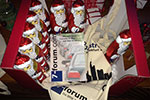 Jeder Teilnehmer bekam einen Schoko-Weihnachtsmann, einen Forumsbeutel und Forums-Flyer