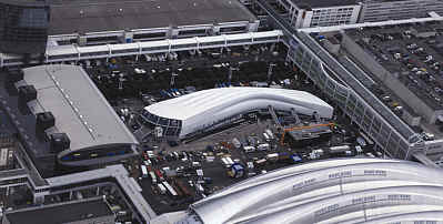 BMW Pavillion auf der IAA 2001 in Frankfurt, Luftbild