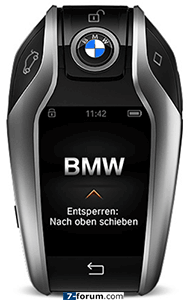 Serienmäßig im BMW 7er (G11/G12): der BMW Display Schlüssel