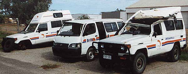 verunfallte, aber immerhin versicherte Mietwagen in Alice Springs, Australien