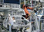 BMW Werk Leipzig: Produktion BMW 3er-Reihe - Karosseriebau, Einbau Seitenwand