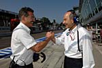 Mario Theissen und Peter Sauber freuen sich ber den 3. Platz von Heidfeld im Qualifying