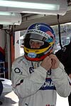 Jacques Villeneuve beim freien Training in Imola