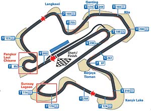 F1-Rennstrecke in Sepang, Malaysia