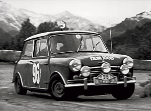 Mini Cooper bei der Rallye Monte Carlo 1965