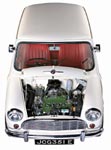 Mit einem quer eingebauten Frontmotor berraschte der Morris Mini-Minor 1959 die ffentlichkeit