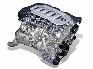 BMW 6-Zylinder-Dieselmotor mit Aluminium-Kurbelgehäuse und „Variable Twin Turbo”-Technologie