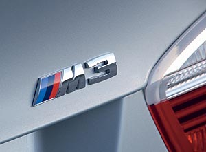 BMW M3 Limousine, Typschild am Heck