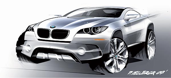 BMW Concept X6 ActiveHybrid - Designskizze