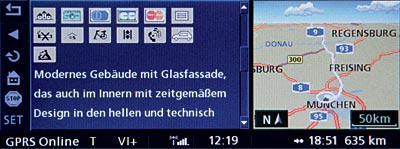 BMW ConnectedDrive: BMW Online - Der rote Reisefhrer von Michelin ist auch online im Fahrzeug verfgbar. Adressen werden direkt in das Telefon oder Navigationssystem bernommen.