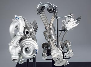 BMW 4-Zylinder-Dieselmotor mit Aluminium Kurbelgehuse und Variable Twin Turbo Technology