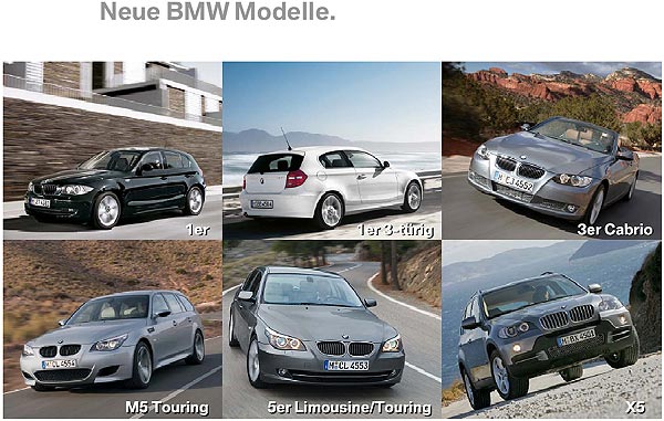 Neue BMW Modelle