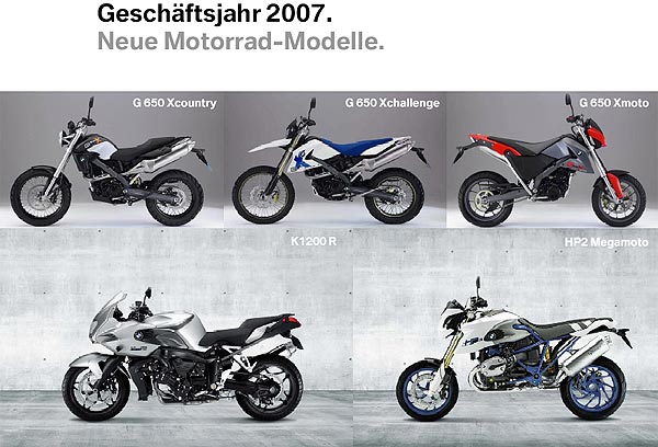 Neue BMW-Motorrad-Modelle 2007