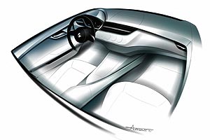 BMW Z4 Roadster, Designskizze Nadya Arnaout (Design Interieur BMW Z4)