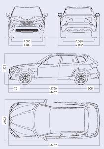 Abmessungen des BMW Concept X1