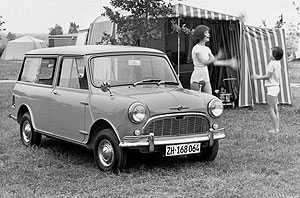 Morris Mini-Traveller - Super-de-Luxe Version ohne Holzverschalung, ab 10/1962 im Progamm. 