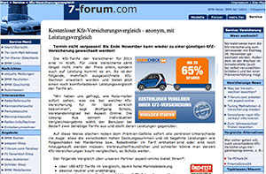 7-forum.com Kfz-Versicherungsvergleich auf 7-forum.com