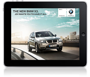   BMW X3 iPad Apllikation