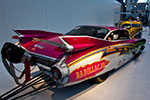 Dragster Badillac in der Galeria, Basis: Cadillac Straßenkreutzer aus dem Jahr 1959, 8.2 Liter-Motor, 2.800 PS, Viertelmeile in 6.047 Sek., vmax: 367 km/h