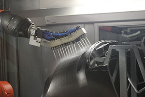 BMW Werk Landshut, ressourcenschonende Reinigung von Kunststoffkomponenten mit dem "Snowcleaning"-Verfahren